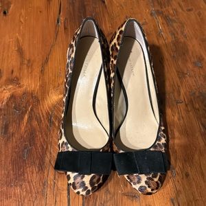 Leopard block heels